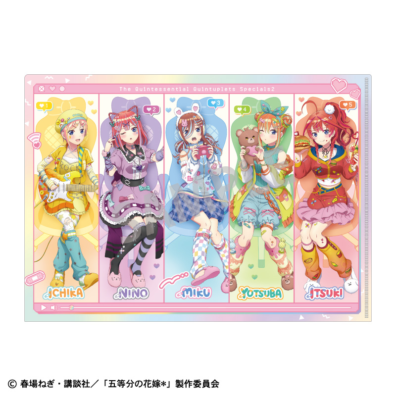 五等分の花嫁＊_A4シングルクリアファイル 集合／配信者なりきり