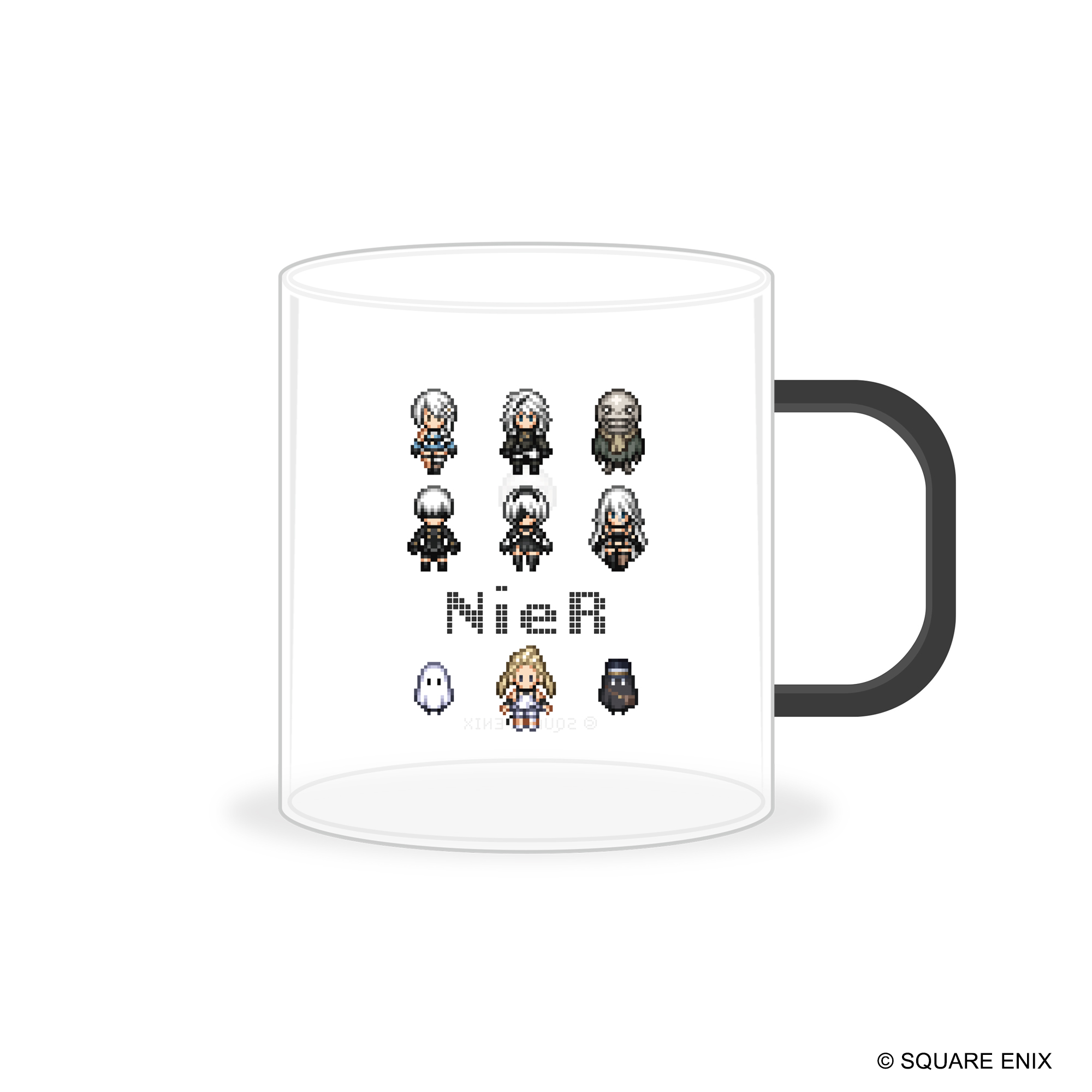 NieR Series_ガラスマグカップ ドット絵Ver.