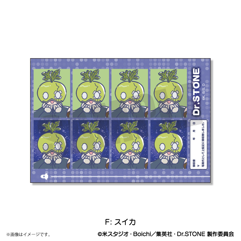 Dr.STONE_れとぽぷ 証明写真風ステッカーF スイカ