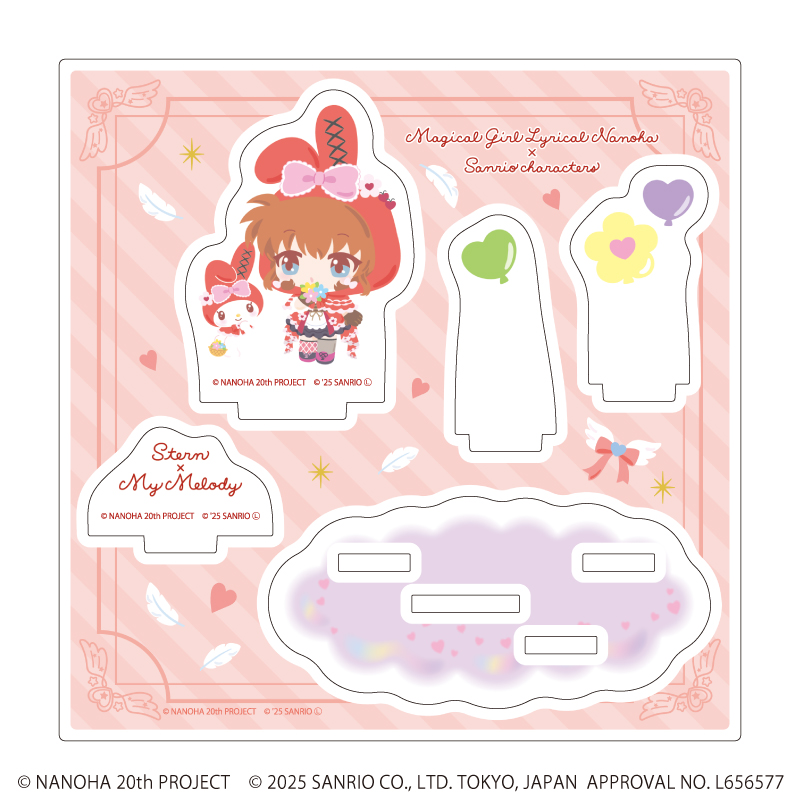 魔法少女リリカルなのはシリーズ×サンリオキャラクターズ_アクリルスタンドプレート05/シュテル×マイメロディ(ミニキャライラスト)