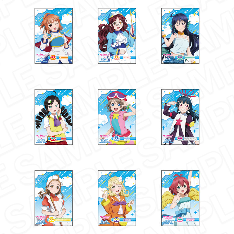 ラブライブ!サンシャイン!!×ぷよぷよ_スクエアカンバッジ　【OPP／9個入り】【コンプリートセット】