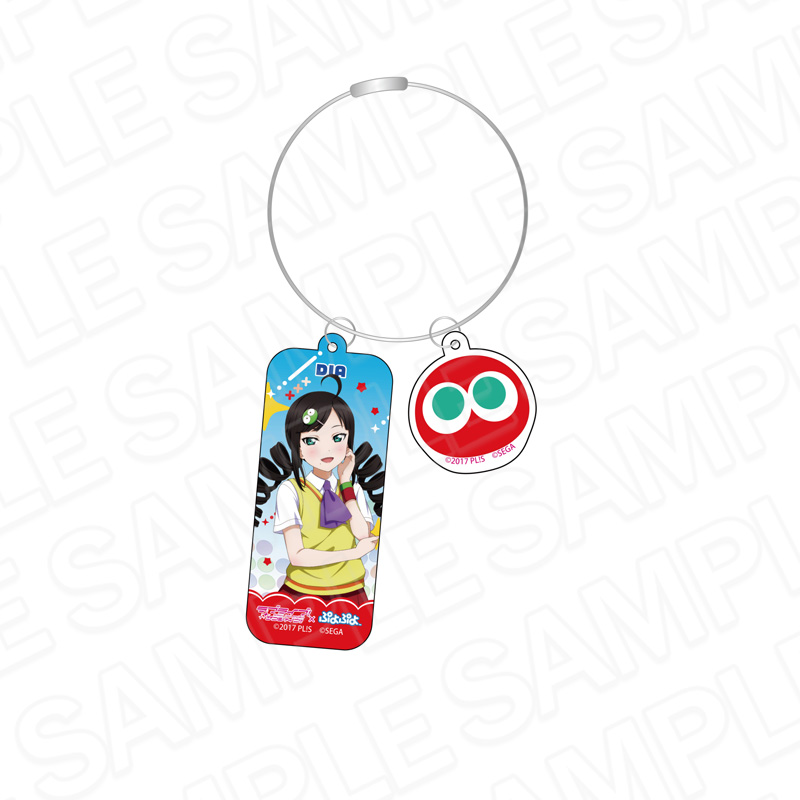 ラブライブ!サンシャイン!!×ぷよぷよ_ワイヤーキーホルダー 黒澤ダイヤ