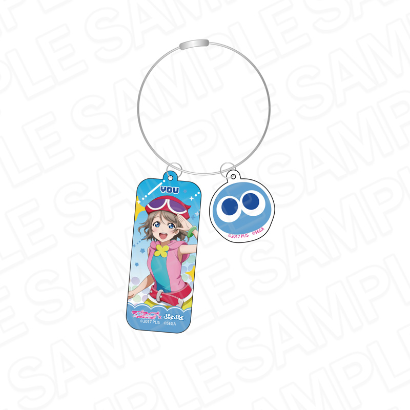 ラブライブ!サンシャイン!!×ぷよぷよ_ワイヤーキーホルダー 渡辺 曜