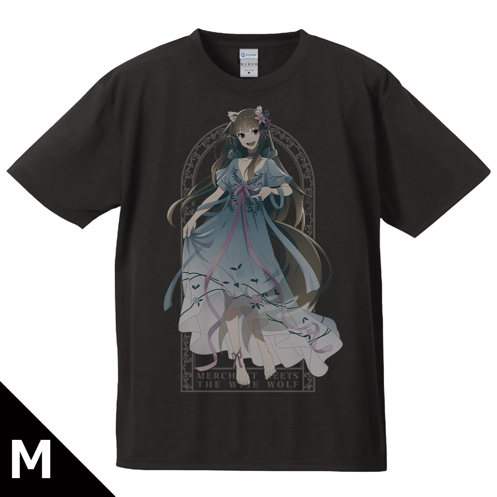 狼と香辛料　MERCHANT MEETS THE WISE WOLF_Mサイズ_Tシャツ ホロ ドレスver. 【描き下ろし】