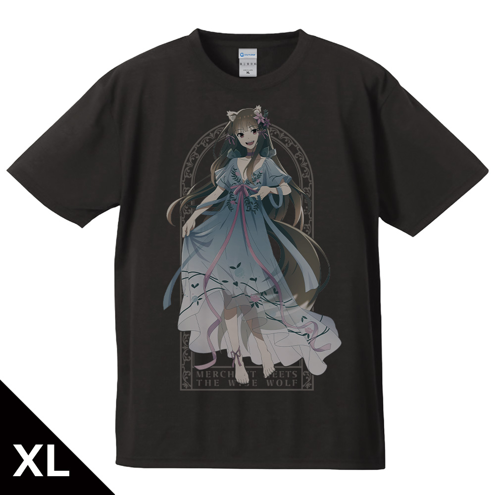 狼と香辛料　MERCHANT MEETS THE WISE WOLF_ XLサイズ_Tシャツ ホロ ドレスver. 【描き下ろし】