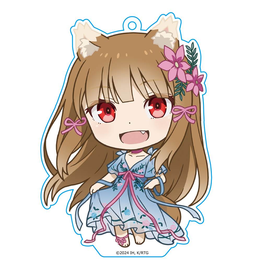 狼と香辛料　MERCHANT MEETS THE WISE WOLF_ぷにこれ！キーホルダー(スタンド付) ホロ ドレスver.