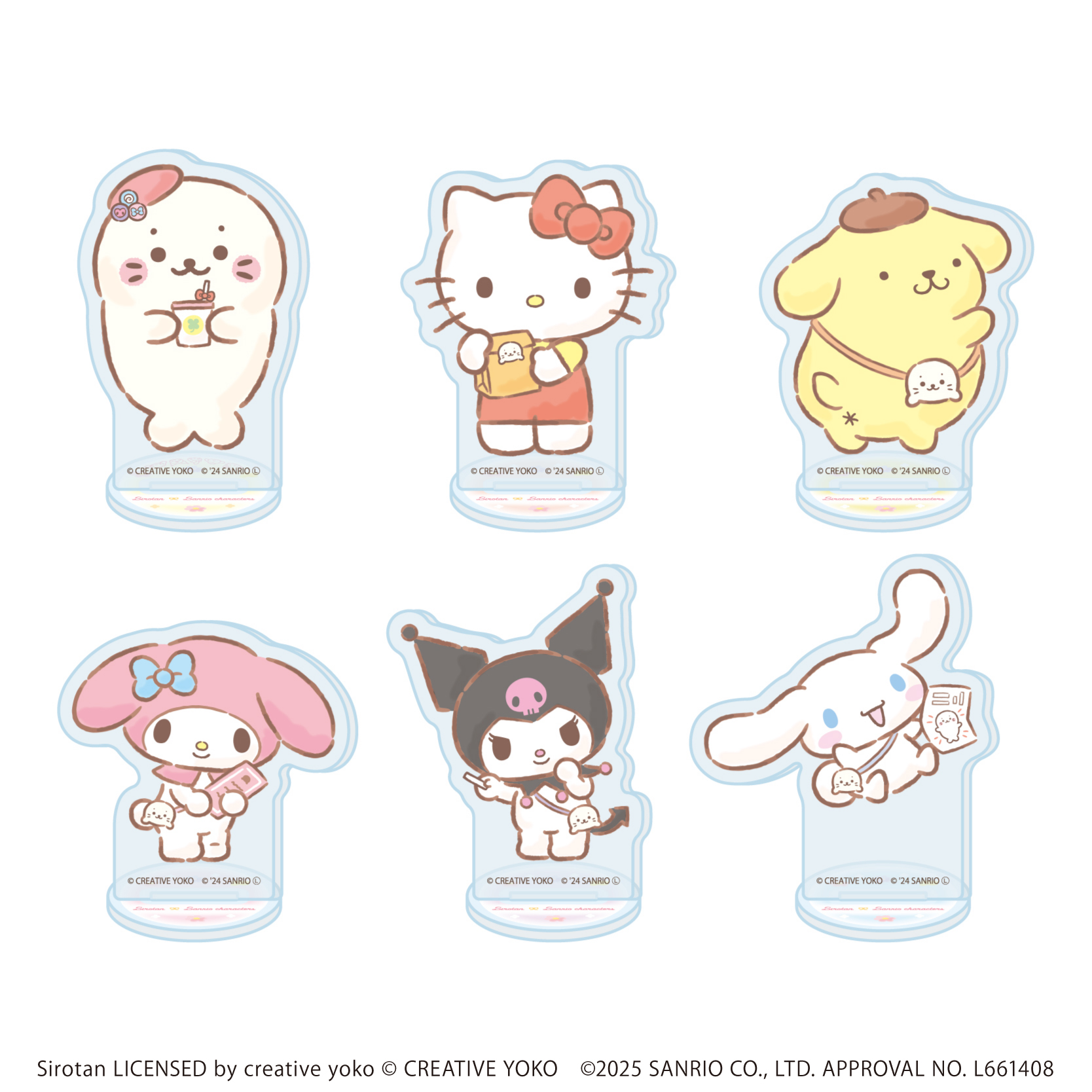 しろたん×サンリオキャラクターズ_アクリルぷちスタンド 01/BOX