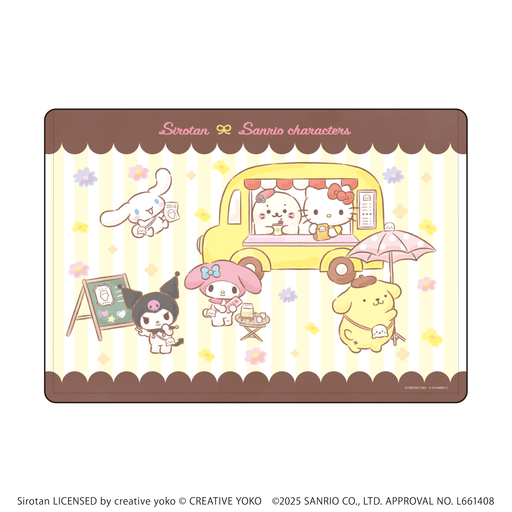 しろたん×サンリオキャラクターズ_キャラクリアケース 01/カフェデザイン(コラボイラスト)