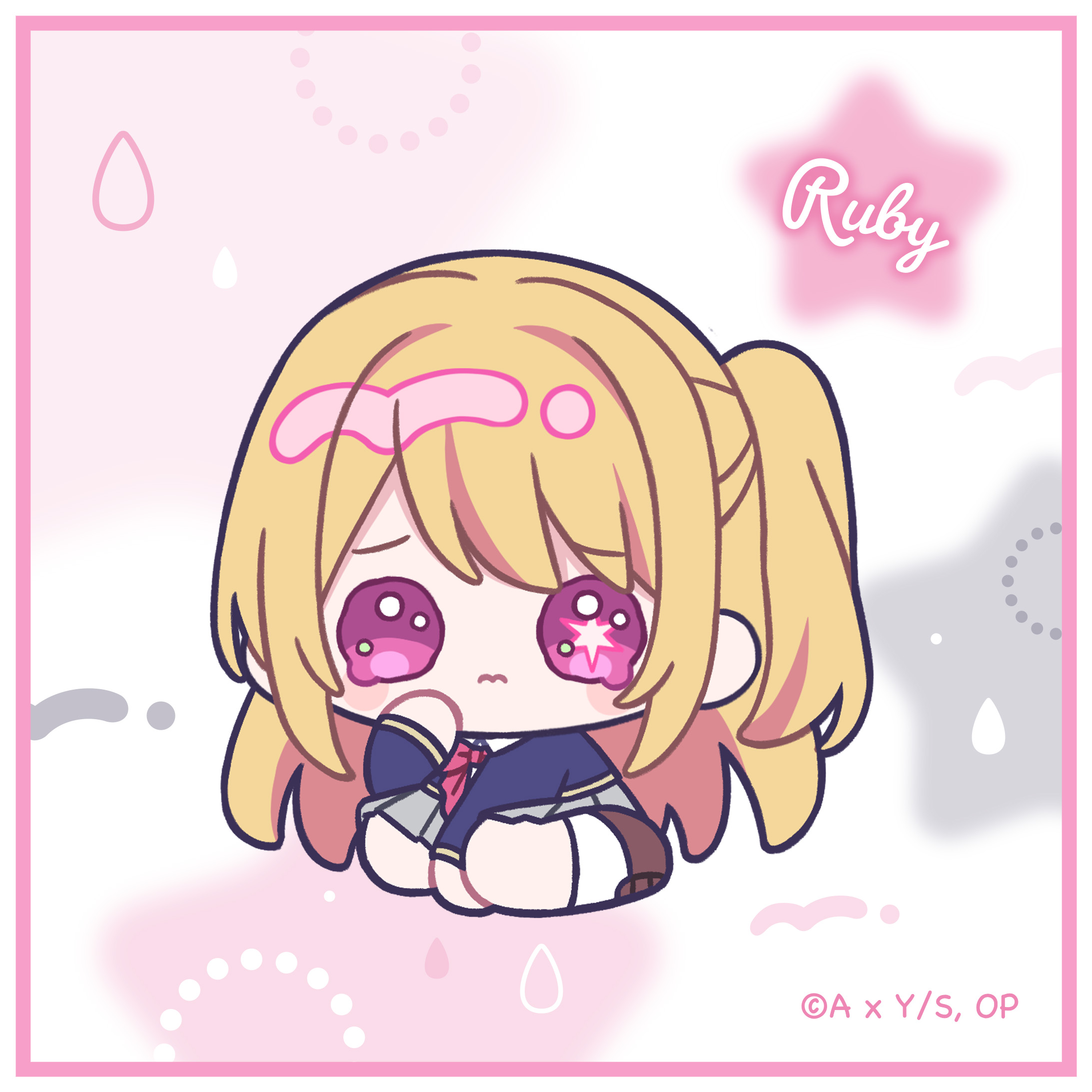 【推しの子】_ハンドタオル／みにぴえんず　ルビー