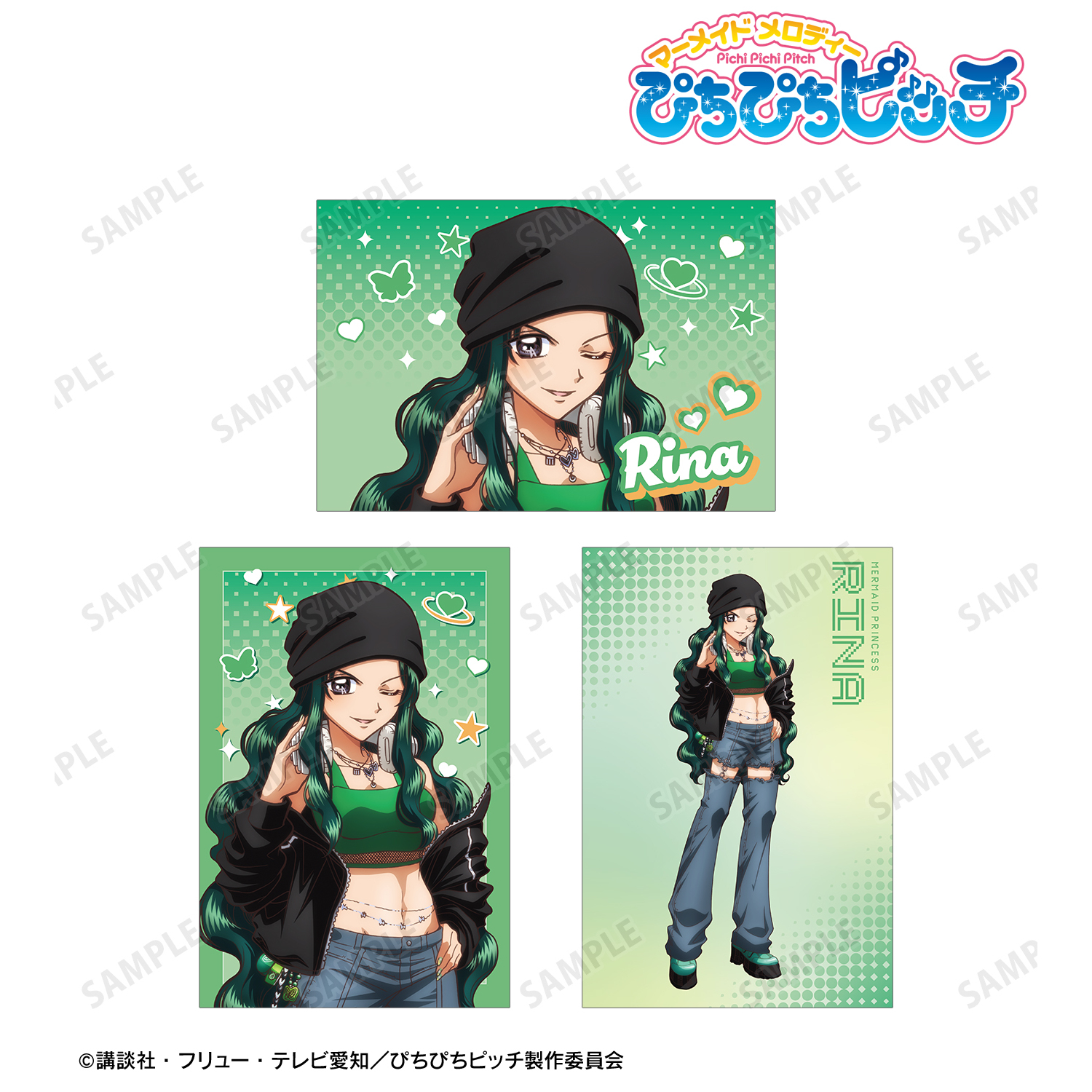 ぴちぴちピッチ_描き下ろし 洞院 リナ Y2Kファッションver. ポストカード3枚セット