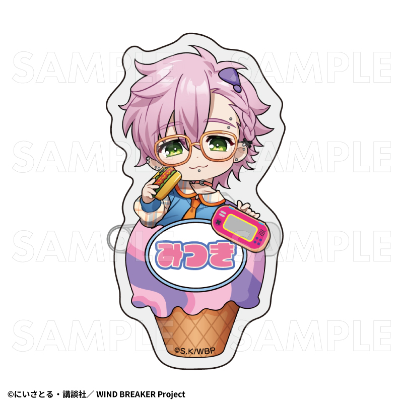 WIND BREAKER ウィンブレ チェックセーラー 桜遥 8個 WIND BREAKER_チェックセーラー トレーディングお名前バッジ