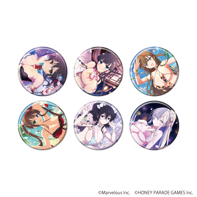 シノビマスター 閃乱カグラ NEW LINK_缶バッジ 03/BOX2 BOX(全6種)(公式イラスト)【コンプリートBOX/6個入り】