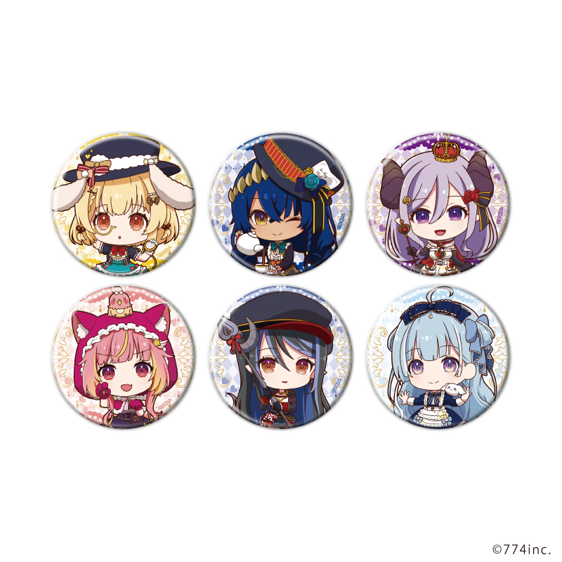 ななしいんく_缶バッジ02/BOX(全6種)(ミニキャライラスト)【コンプリートBOX/6個入り】