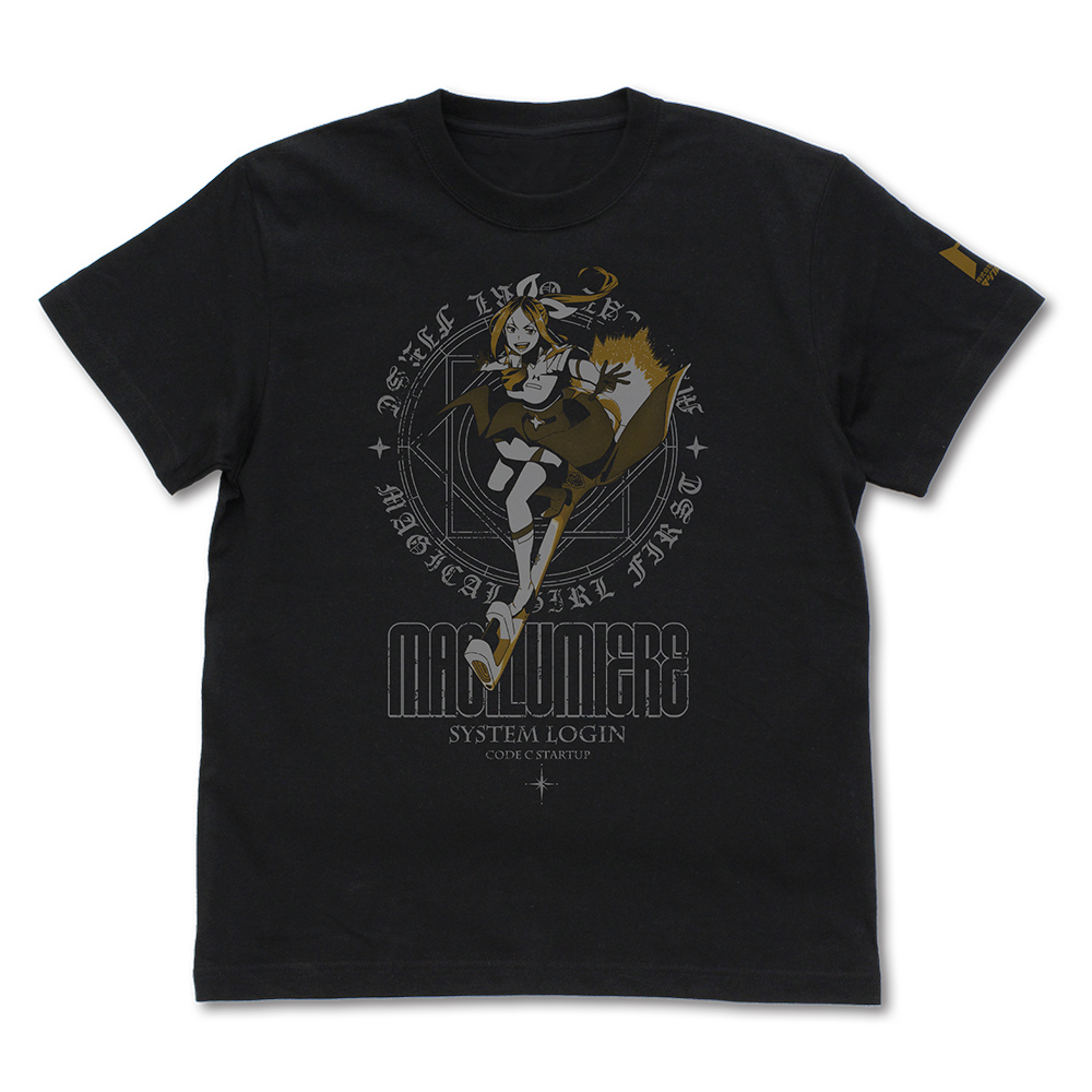 株式会社マジルミエ_Lサイズ_越谷仁美 Tシャツ/BLACK