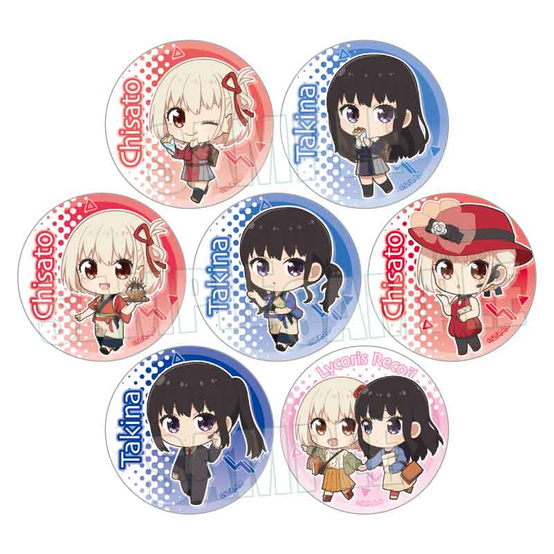 リコリス・リコイル_トレーディング缶バッジ てくトコ【コンプリートBOX／7個入り】