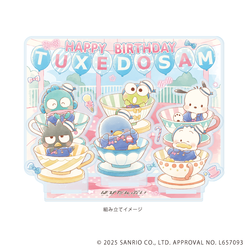 はぴだんぶい_プレミアム アクリルジオラマプレート10/集合デザイン(グラフアートイラスト)