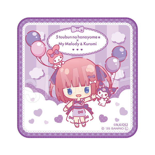 五等分の花嫁*×マイメロディ&クロミ_ミニタオル バルーン&リボンVer. 二乃