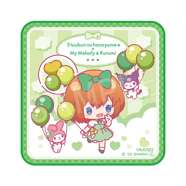 五等分の花嫁*×マイメロディ&クロミ_ミニタオル バルーン&リボンVer. 四葉
