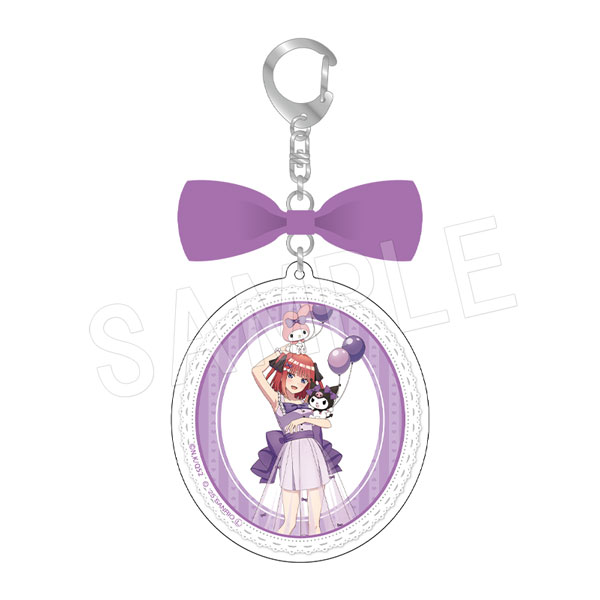五等分の花嫁*×マイメロディ&クロミ_リボン付きアクリルキーホルダー バルーン&リボンVer. 二乃