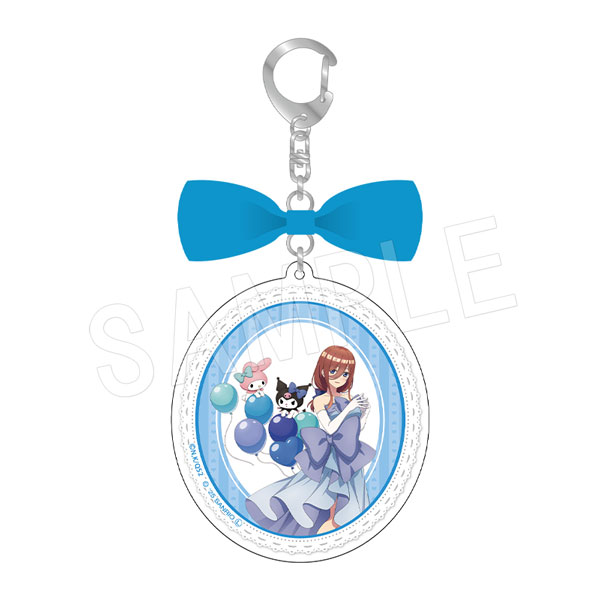 五等分の花嫁*×マイメロディ&クロミ_リボン付きアクリルキーホルダー バルーン&リボンVer. 三玖