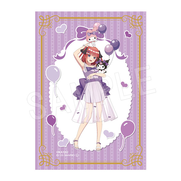 五等分の花嫁*×マイメロディ&クロミ_箔押しプラブロマイド バルーン&リボンVer. 二乃