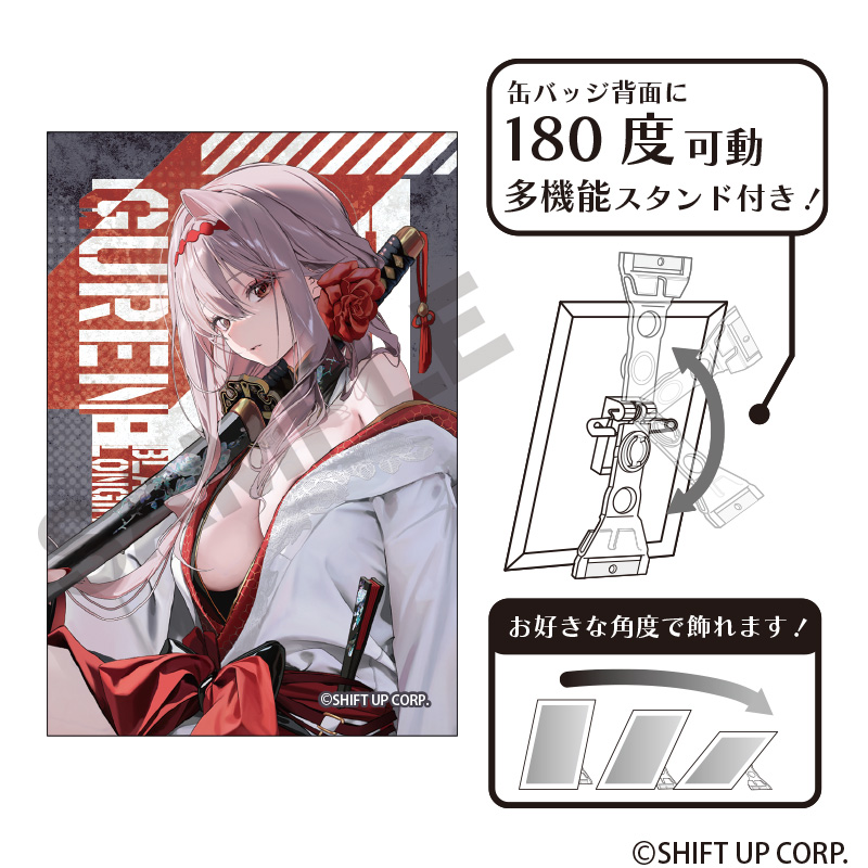 勝利の女神：NIKKE_アート缶バッジ　紅蓮：ブラックシャドウ