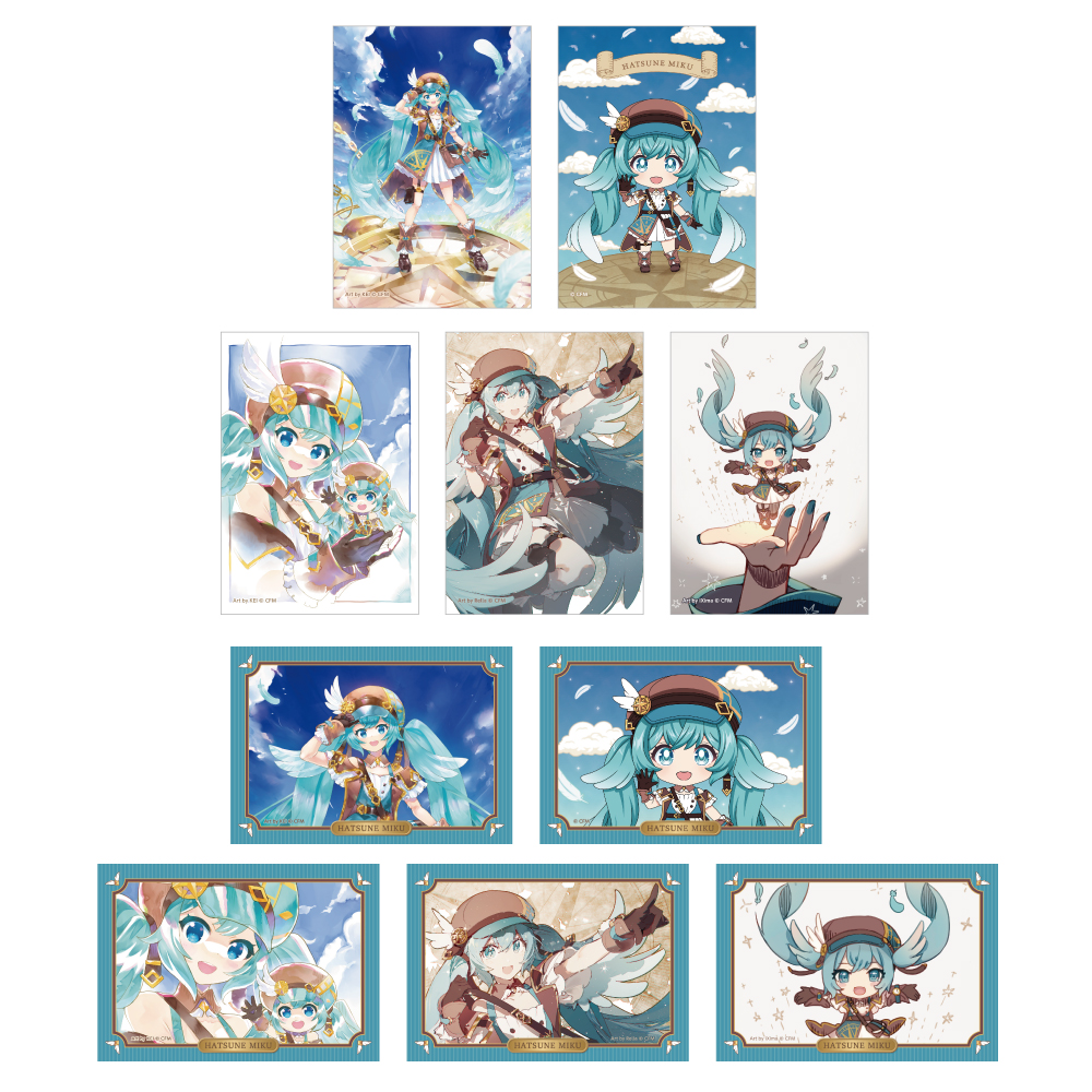 初音ミク_ねんどろいど 初音ミク 100番記念展示会 トレーディングブロマイド(2枚入)