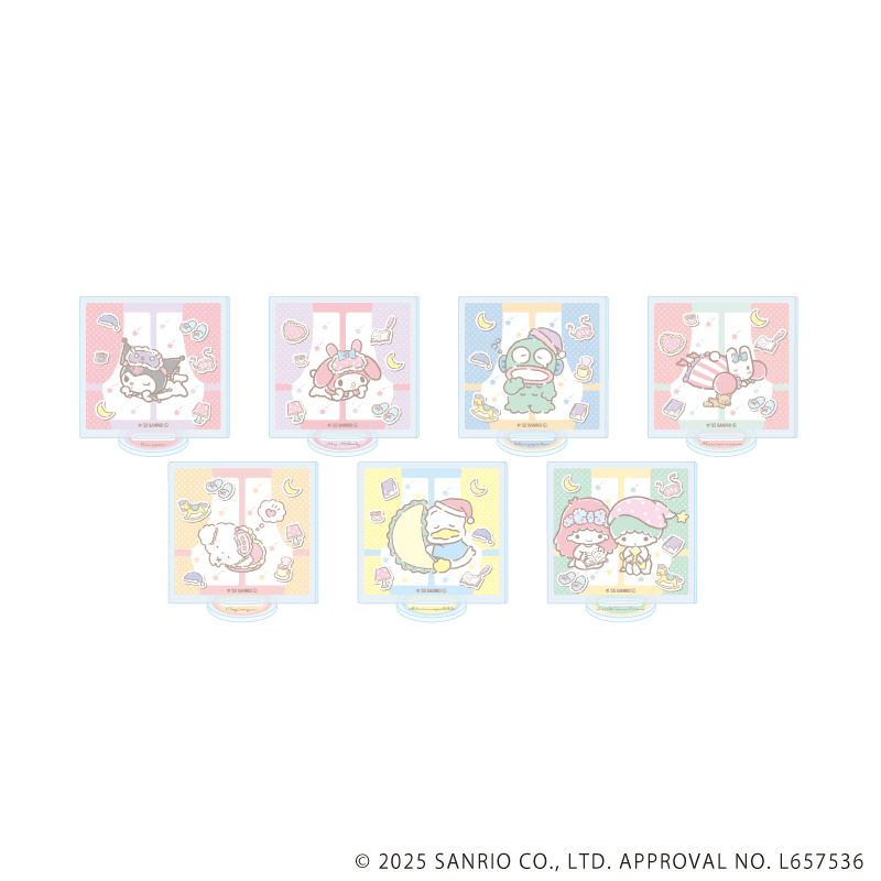 サンリオキャラクターズ_アクリルぷちスタンド03/BOX(全7種)(公式イラスト)【コンプリートBOX/7個入り】