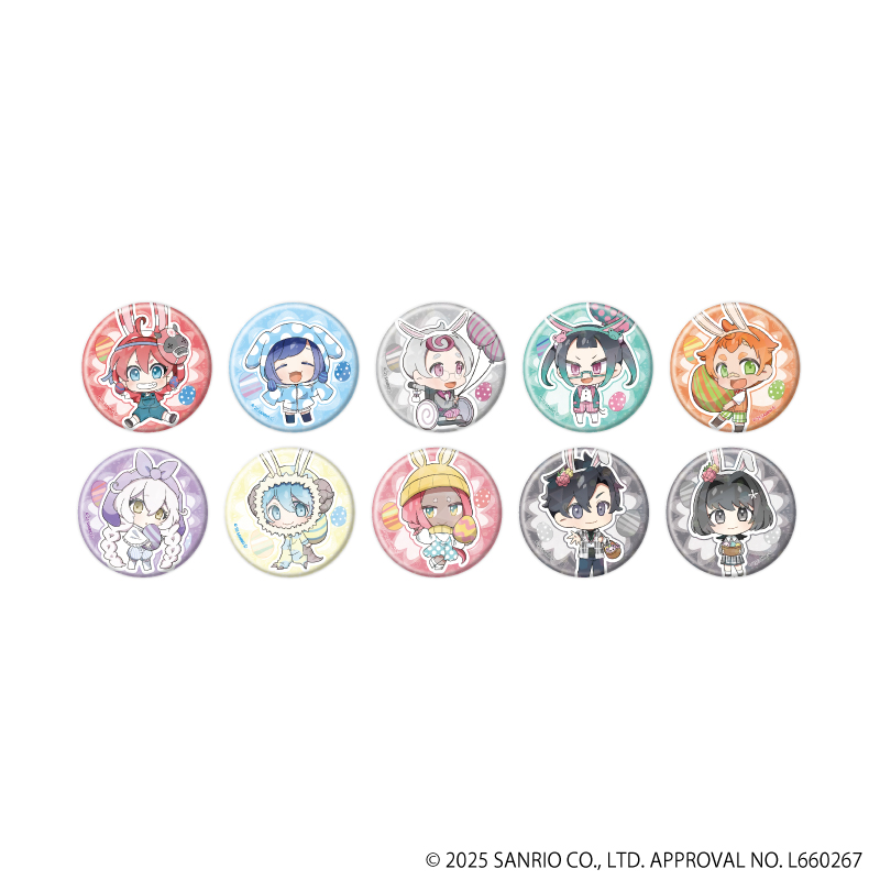 まいまいまいごえん_(57mm)_ホログラム缶バッジ03/BOX(全10種)(ミニキャライラスト)【コンプリートBOX/10個入り】