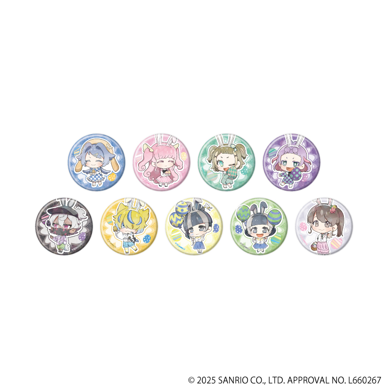 まいまいまいごえん_(57mm)_ホログラム缶バッジ04/BOX(全9種)(ミニキャライラスト)【コンプリートBOX/9個入り】