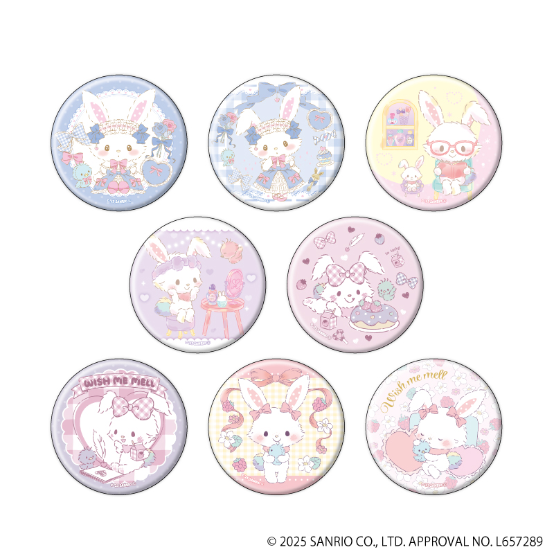 ウィッシュミーメル_缶バッジ 01/BOX(全8種)(公式イラスト)【コンプリートBOX/8個入り】