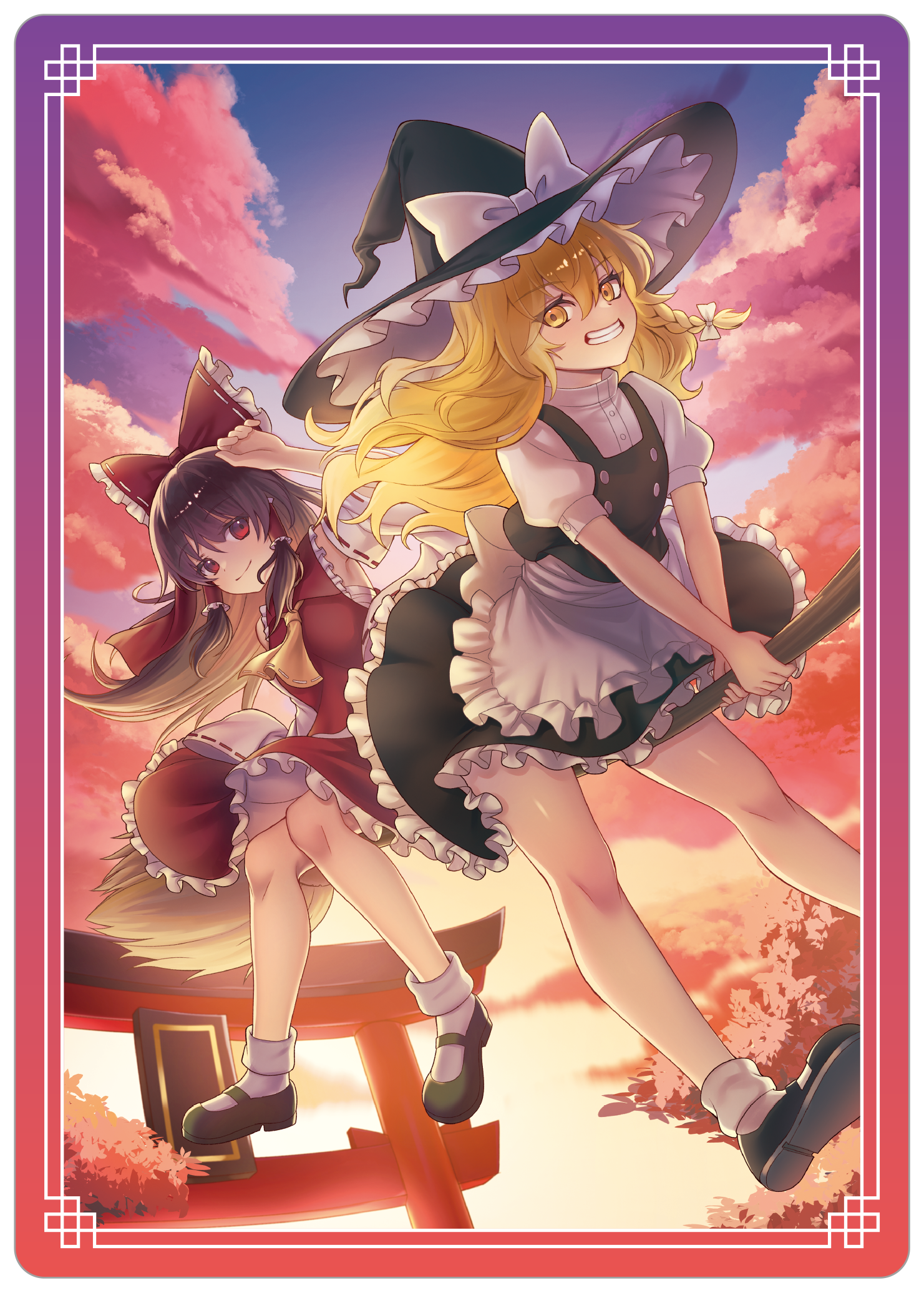 東方Project_下敷き／A　博麗霊夢＆霧雨魔理沙