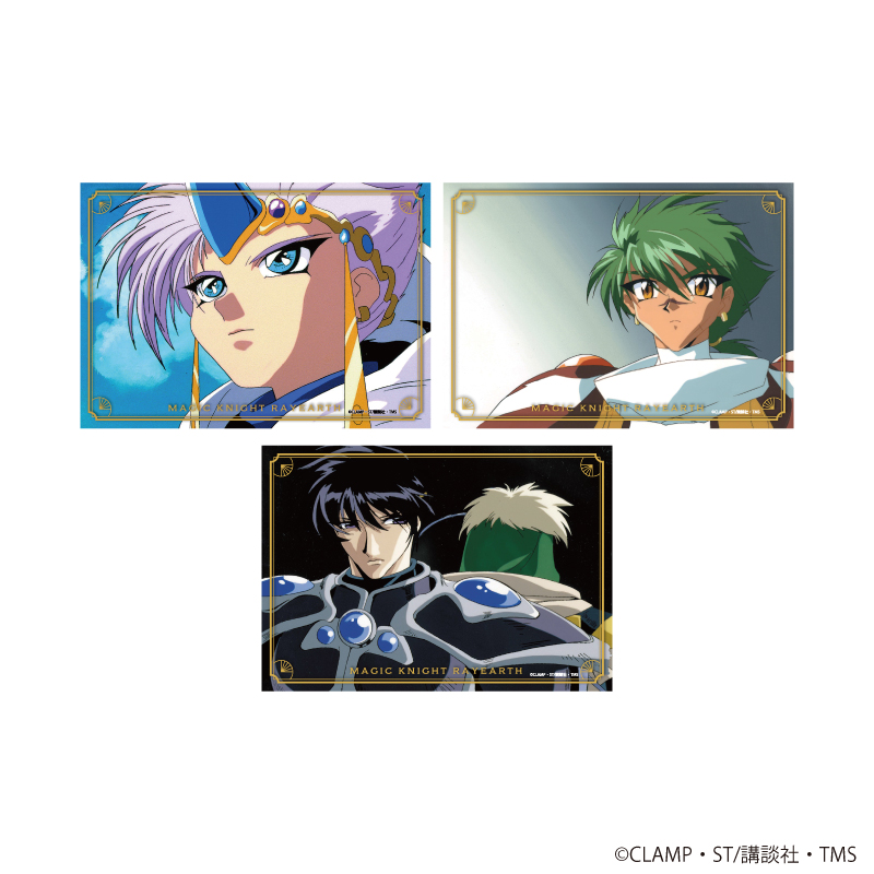 魔法騎士レイアース_L版ブロマイド3枚セット 03/クレフ&フェリオ&ランティス&イーグル