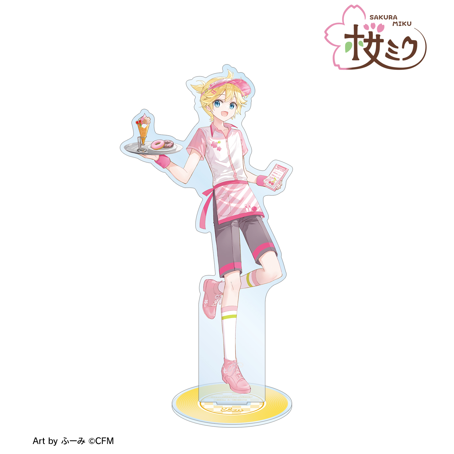 桜ミク_描き下ろし 鏡音レン アメリカンダイナーver. Art by ふーみ BIGアクリルスタンド