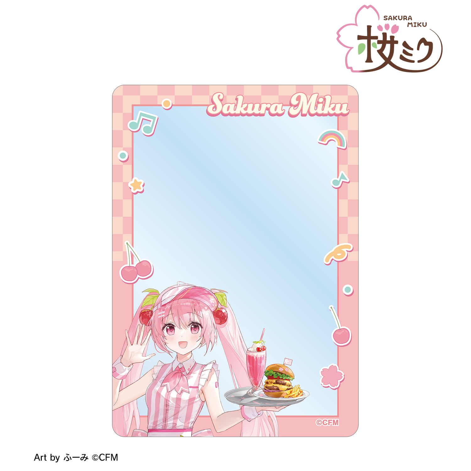 桜ミク_描き下ろし 桜ミク アメリカンダイナーver. Art by ふーみ B8硬質カードケース