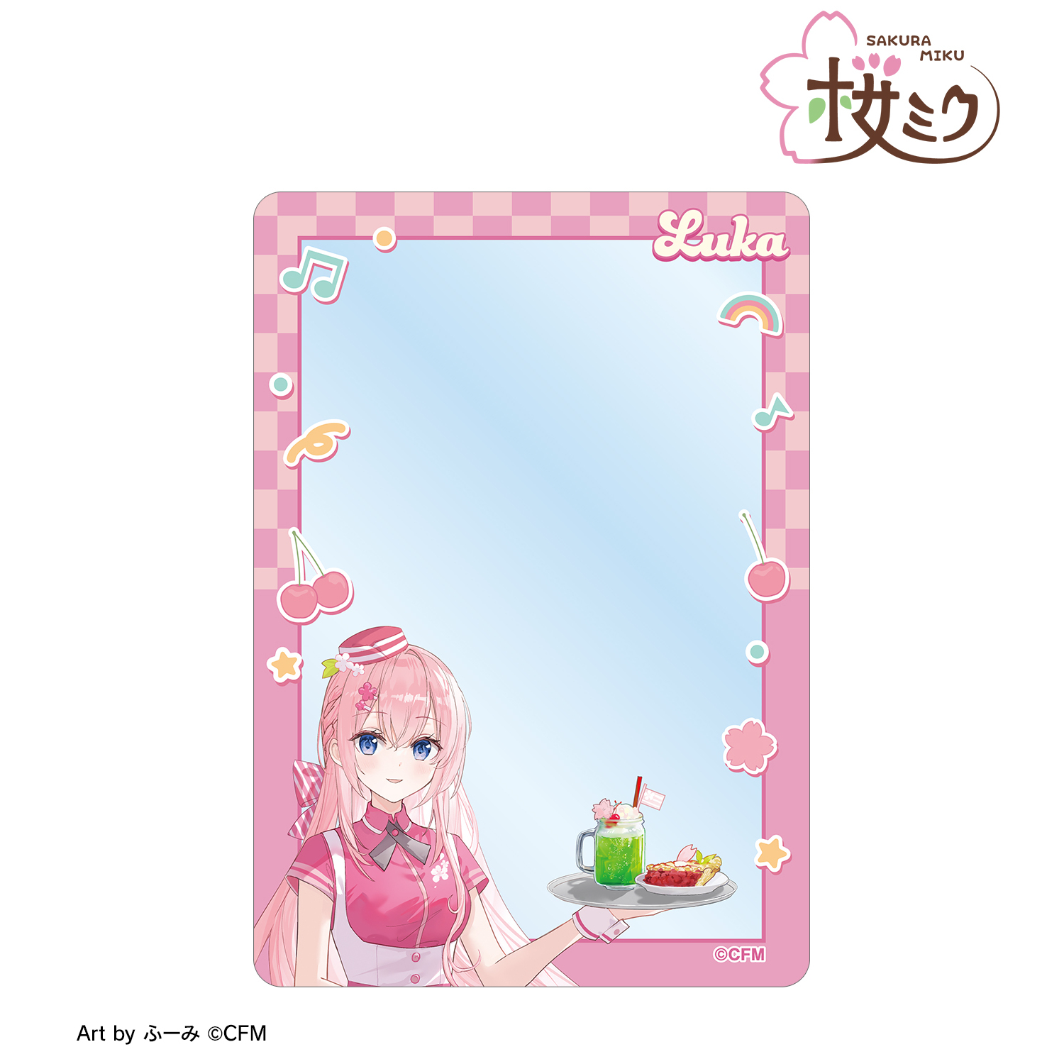 桜ミク_描き下ろし 巡音ルカ アメリカンダイナーver. Art by ふーみ B8硬質カードケース