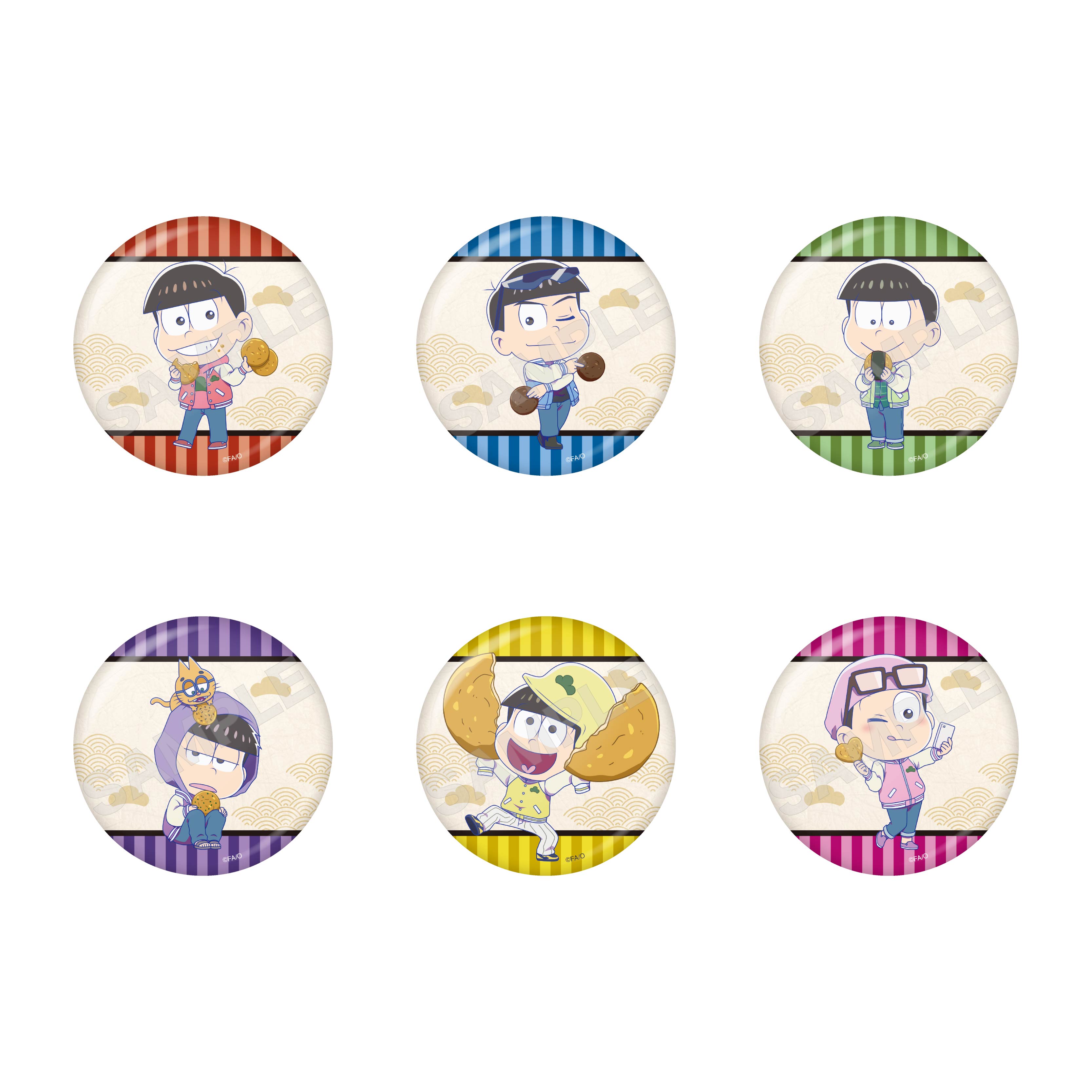 一松 アクスタ 缶バッジ ステッカー ホテル湖龍 おそ松さん×mixx garden2023 トレーディングペア缶バッジ