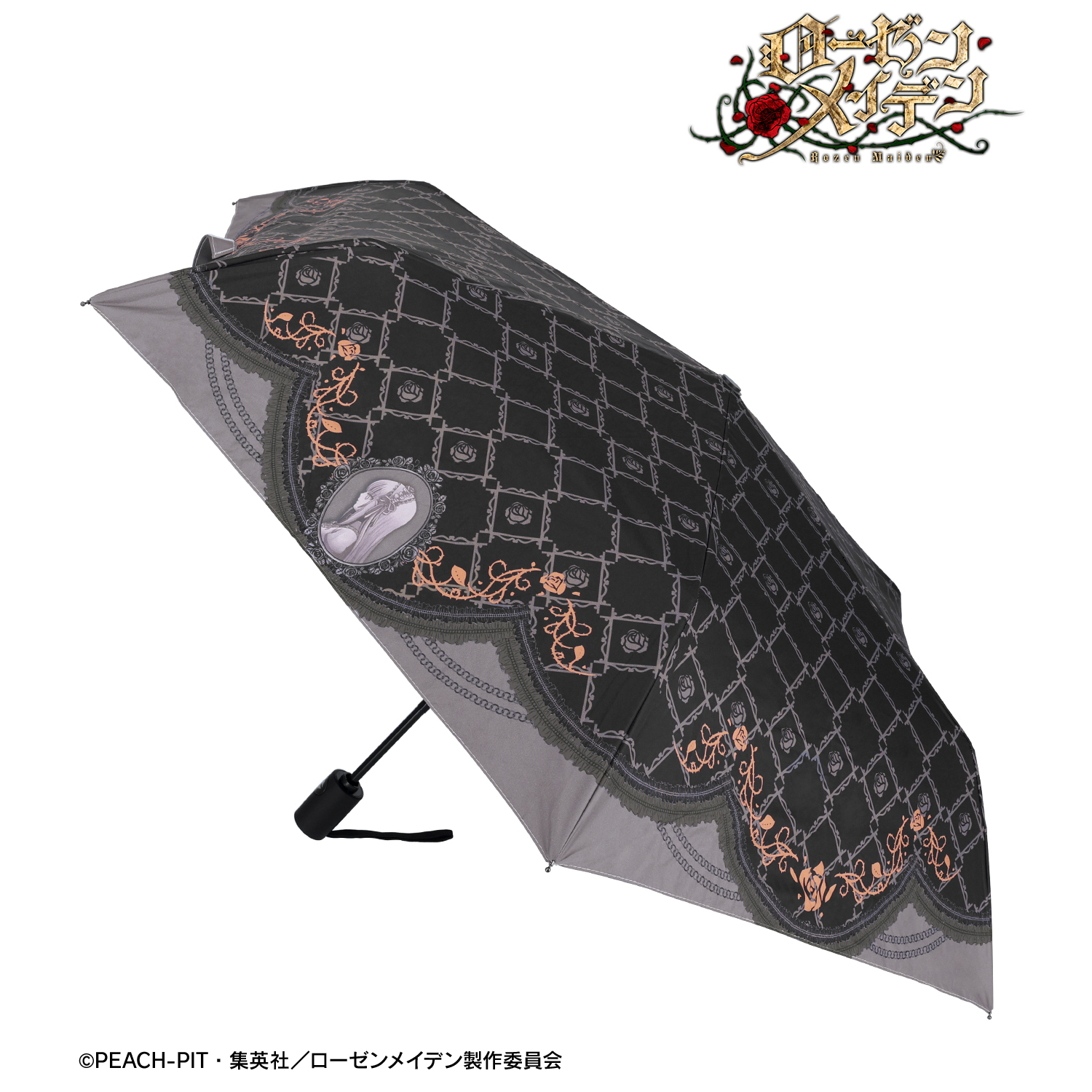 ローゼンメイデン_水銀燈 UVカット付き晴雨兼用ワンタッチ折りたたみ傘