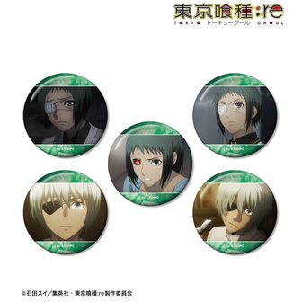 東京喰種 トーキョーグール：re クリスタライト缶バッジ 5個 希少 東京喰種 トーキョーグール：re クリスタライト缶バッジ 5個