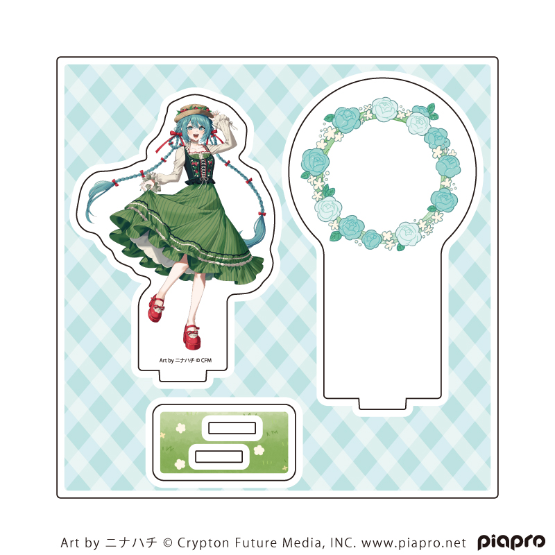 ピアプロキャラクターズ_アクリルスタンドプレート 19/初音ミク ピクニックver.(描き起こしイラスト)