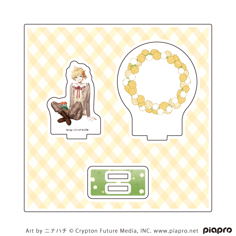 ピアプロキャラクターズ_アクリルスタンドプレート 21/鏡音レン ピクニックver.(描き起こしイラスト)