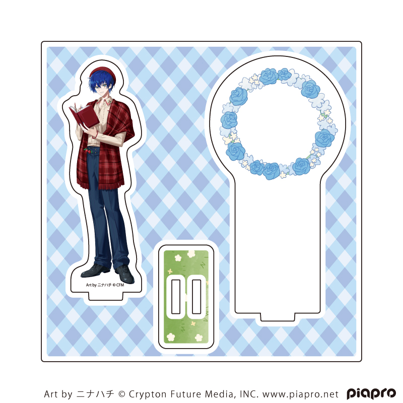 ピアプロキャラクターズ_アクリルスタンドプレート 24/KAITO ピクニックver.(描き起こしイラスト)
