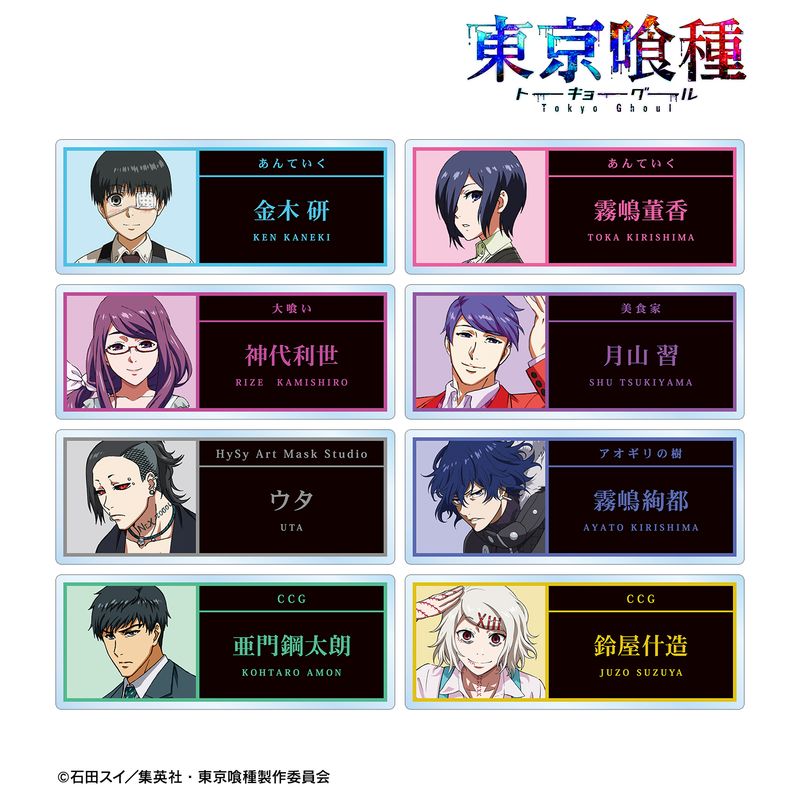 東京喰種トーキョーグール_トレーディングアクリルネームプレート(単位