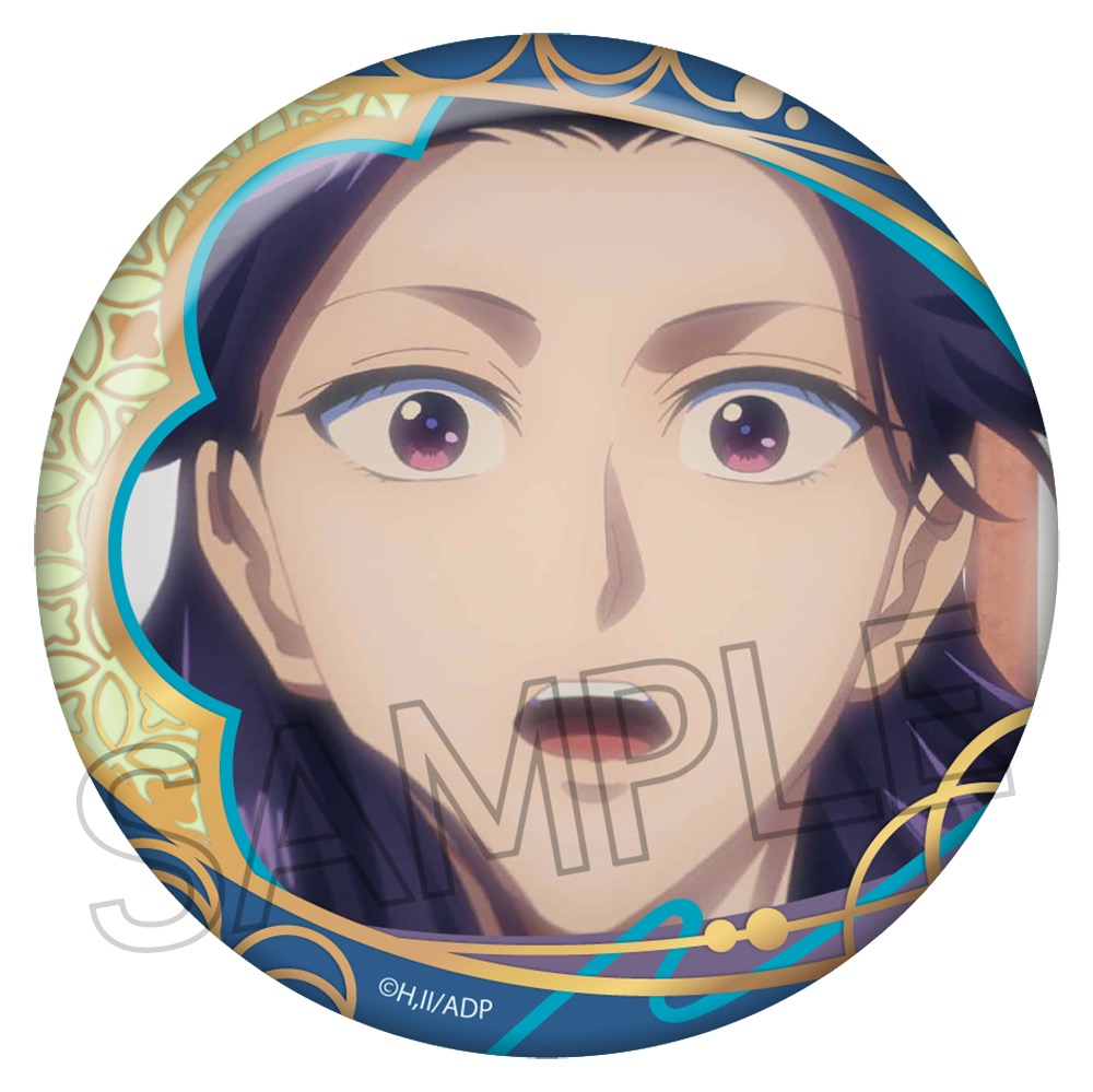 薬屋のひとりごと_和紙風箔押し缶バッジ 壬氏B(紺)