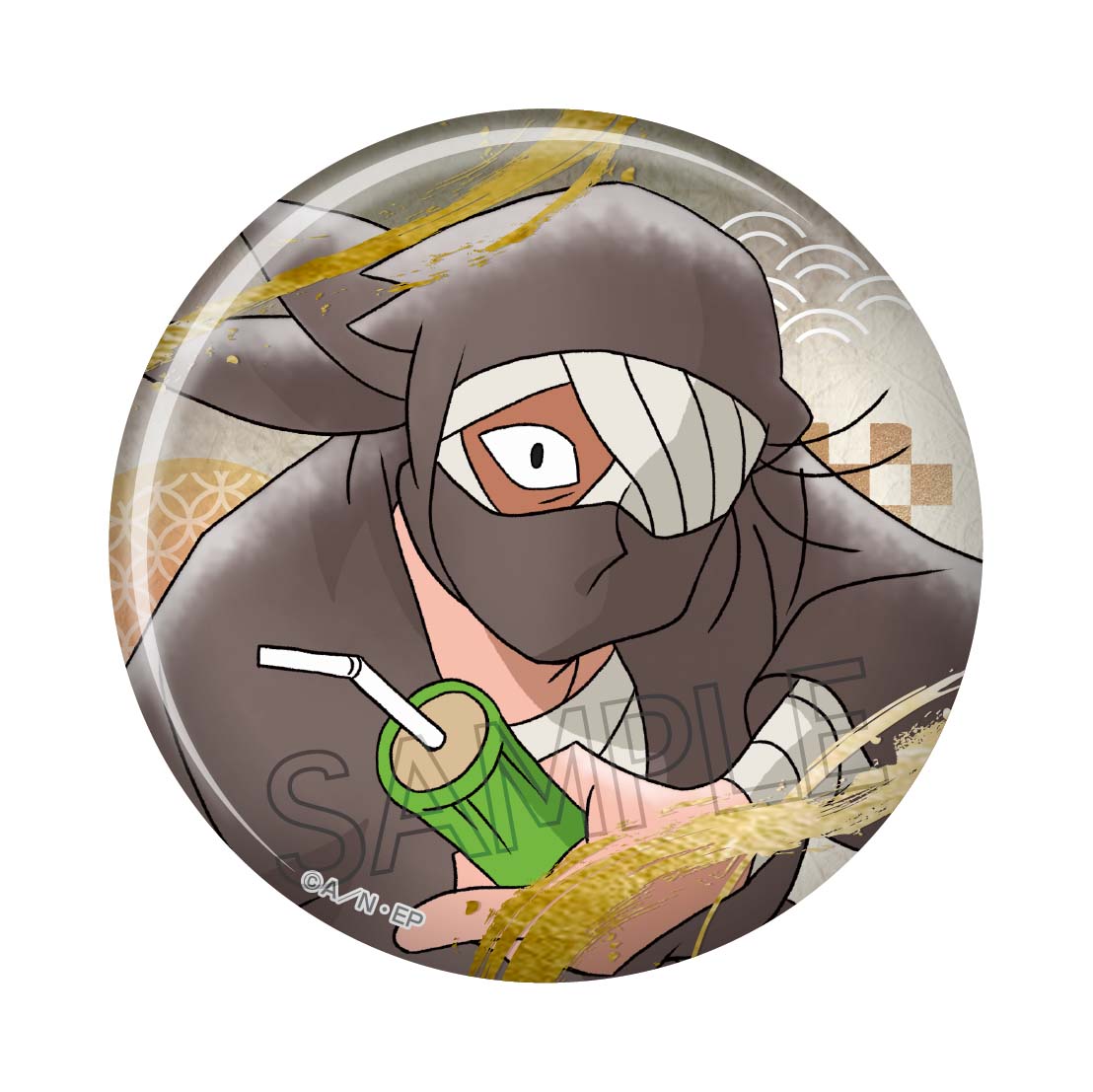 忍たま乱太郎_箔押し缶バッジ 雑渡昆奈門