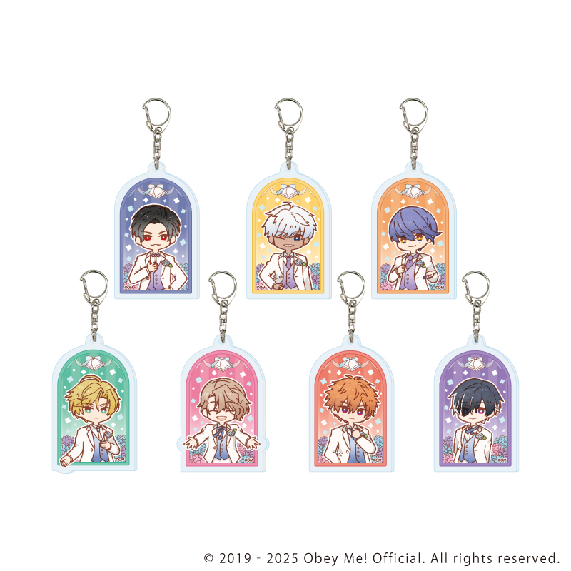 Obey Me! Nightbringer_アクリルキーホルダー14/紫陽花ver. BOX(全7種)(レトロアートイラスト)【コンプリートBOX/7個入り】
