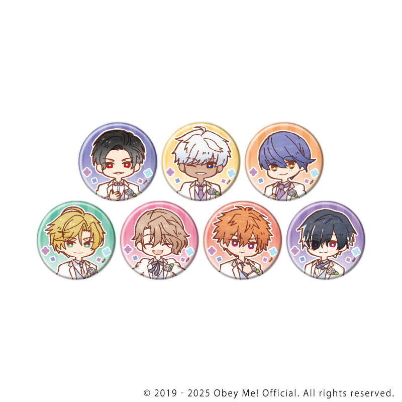Obey Me! Nightbringer_缶バッジ25/紫陽花ver. BOX(全7種)(レトロアートイラスト)【コンプリートBOX/7個入り】