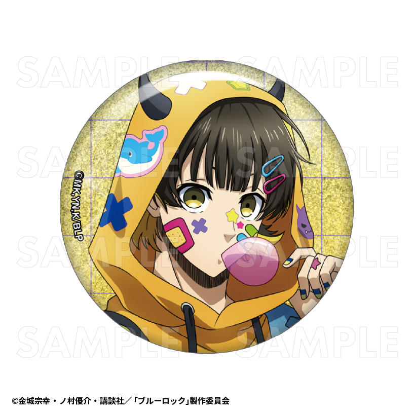 ブルーロック でびデコパーカー グリッター 缶バッジ 蜂楽廻 35個 ブルーロック_でびデコパーカー トレーディンググリッター缶