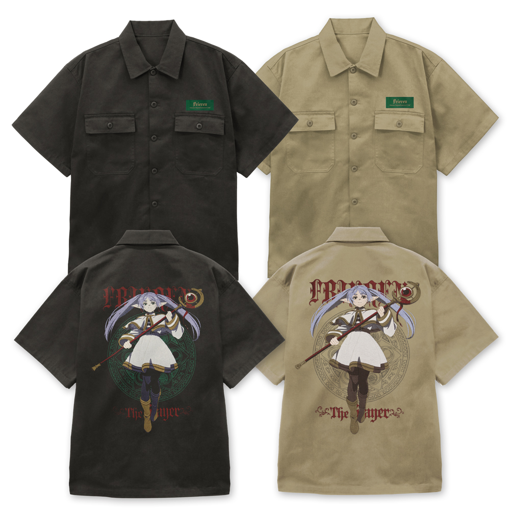 葬送のフリーレン_XXL_フリーレン 刺繍ワークシャツ/GRAY