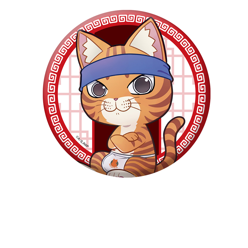ラーメン赤猫_ぺたん娘缶バッジ 文蔵